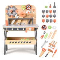 Établi En Bois Pour Enfants ROBUD Avec Outils - Jouet éducatif Dès 3 Ans, Prêt à L'emploi, Couleurs Vives