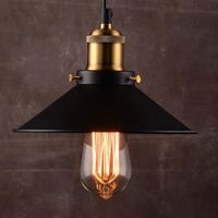 U-Do Suspension Lustre Luminaire Industrielle Vintage Lampe Suspendue Noir pour Chambre Salle à manger
