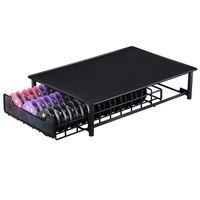 Mind Reader Organiseur de dosettes de café à portion unique avec 2 tiroirs, capacité de 72 capsules, maille métallique, 33 x 31,8 x 12,7 cm, noir