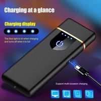 Cikonielf briquet rechargeable USB pour fumer Allume-cigare Rechargeable USB, détection d'écran tactile, allumage luminaire linge