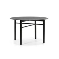 Table de repas ronde en Frêne noir - TOUSMESMEUBLES - TEULAT JUNCO - 5 personnes - 120x120x75 cm
