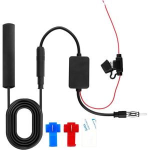 Amplificateur Antenne Auto 12V Universel - Booste Signal FM/AM/DAB, Réduit Le Bruit