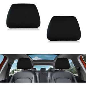 Lot De 4 Housses D'appui-tête Pour Voiture - Tissu Respirant Noir - Élastique De Fixation Facile - Protection Contre La Saleté Et L'usure - Convient à La Plupart Des Véhicules