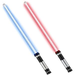 Sabre laser Star Wars Sabre laser Duel RGB Couleur variable Sabre avec 3 effets sonores Poignée en métal Noir Pour enfants Jouets lumineux