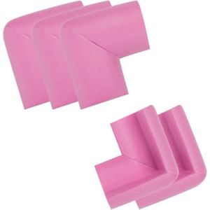 PROTECTION DE GARAGE N-A 5 Pack Mousse Meubles Table Bureaux Couvre-Bord Protections Protecteurs L Forme Coin Coussin Pare-Chocs Gardes Fuchsia