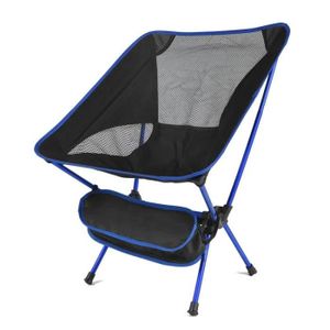 CHAISE DE CAMPING Bleu - Chaise pliante portable ultralégère pour vo