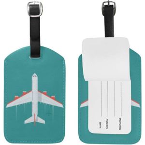 8 Modèles Bagages Étiquettes en PVC 8 Pièces Plage Valise Sac Étiquettes Étiquette Bagage Avion Vacances de Série D'identification Étiquettes de Voyage pour Les Sac à Dos avec Sangle de Fixation 