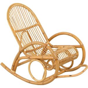 FAUTEUIL Rocking-Chair en Rotin - Madih - Adulte - Marron