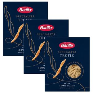 PENNE TORTI & AUTRES BARILLA Specialita Trofie - Pâtes italiennes 3x500 g