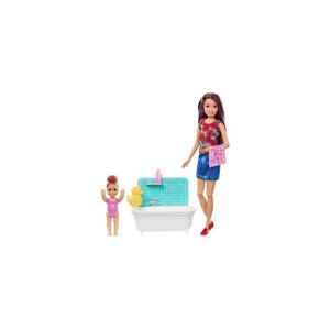 POUPÉE Coffret Barbie Babysitter Skipper bain - BARBIE - 