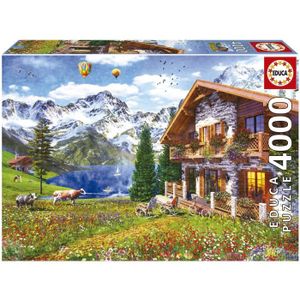 PUZZLE CHALET ALPIN - Puzzle de 4000 pièces
