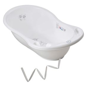 BAIGNOIRE  Baignoire bébé thermomètre - MON MOBILIER DESIGN - Owls - Blanc - 86 cm - Tuyau d'évacuation