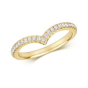 BAGUE - ANNEAU Bague Femme Or 375-1000 et Diamant 0.21 Carat GH - SI3-I1 - Wishbone