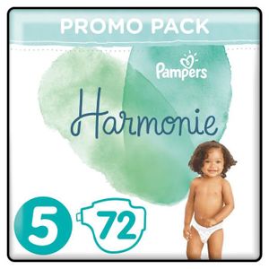 COUCHE Pampers Harmonie Taille 5, 72 Couches