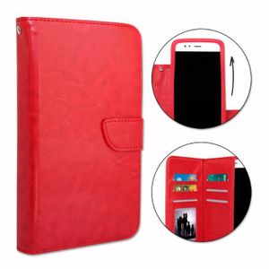 Portefeuille Etui Poche Folio Case Cover Housse Protection avec Fermoire Magn/étique Cadorabo Coque pour WIKO U Feel Prime en Noir Nuit Stand Horizontal et Fente Carte