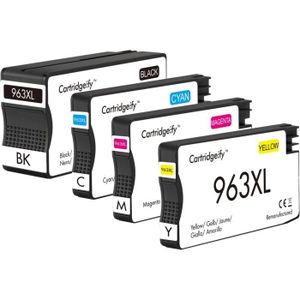 COMETE - 963 XL - 4 cartouches compatibles avec HP 963 XL - Noir