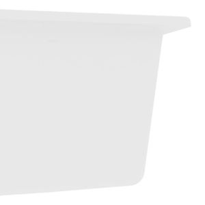 EVIER DE CUISINE TIP - Évier de cuisine deux lavabos trou de trop-plein Blanc Granit - YOSOO - DX001493
