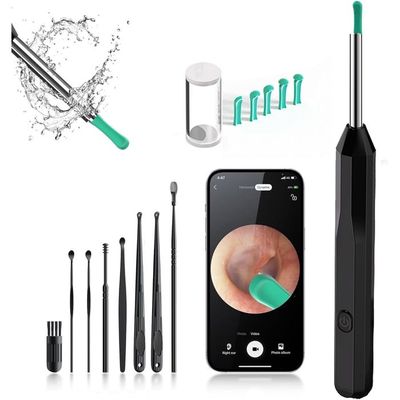 Kit D'élimination Du Cérumen, Nettoyeur D'oreille Avec Caméra, 6 Lumières LED Et 6 Cuillères Auriculaires, Otoscope WiFi Pour Android Et IOS,White Kit D'élimination Du Cérumen, Nettoyeur D'oreille Avec Caméra, 6 Lumières LED Et 6 Cuillères Auriculaires, Otoscope WiFi Pour Android Et IOS,White