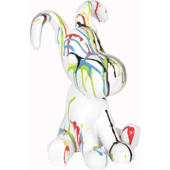 Statue en résine Donkey Kong gorille singe multicolore fond blanc avec tonneau -Diego- 100 cm