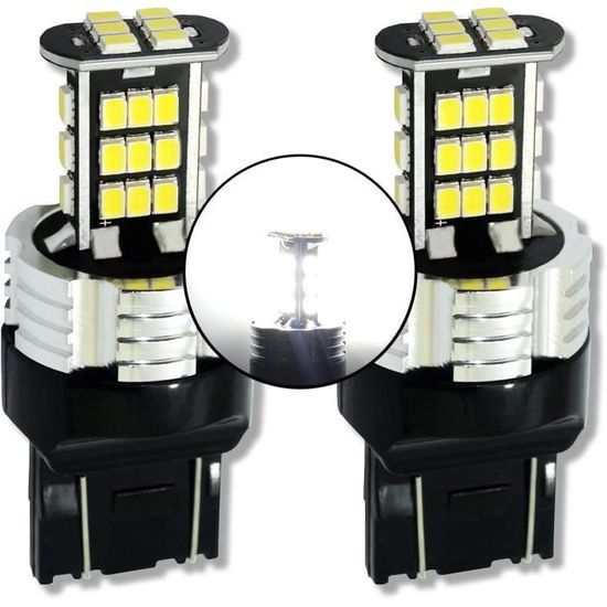 Lâmpada Led T20 W21/5w 12v 7443 22 Leds Smd 2 Polos Branca - 1 Par - Escorrega O Preço - Foto 13