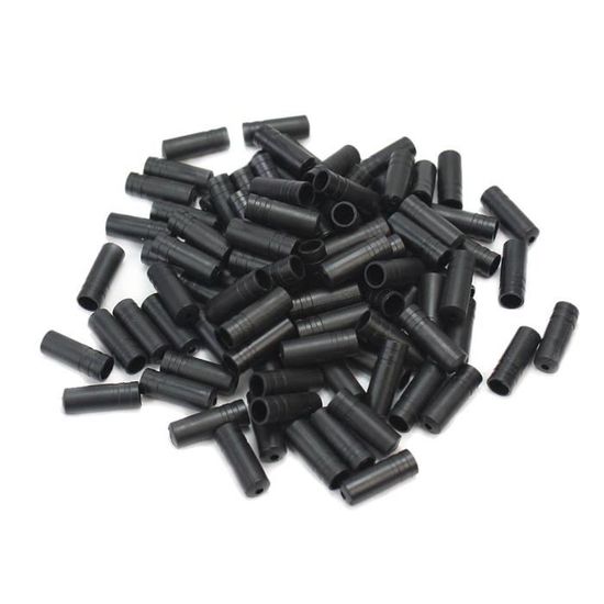 Lot De 100 Embouts De Câble De Frein Vélo - Métal - 5mm Diamètre Intérieur - Pour Gainies De Frein Et Transmission