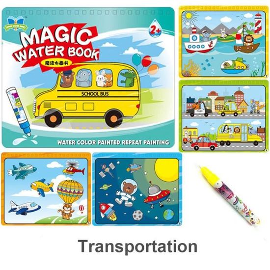 Damcyer Livre Magique à L'eau Réutilisable,Livre de Dessin Magique de L Damcyer Livre Magique à L'eau Réutilisable,Livre de Dessin Magique de L