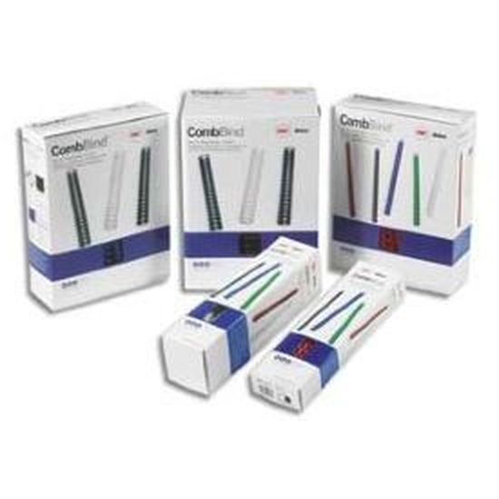 GBC 4020636 Pack De 25 Peignes De Reliure 8 Mm Blanc - Format A4