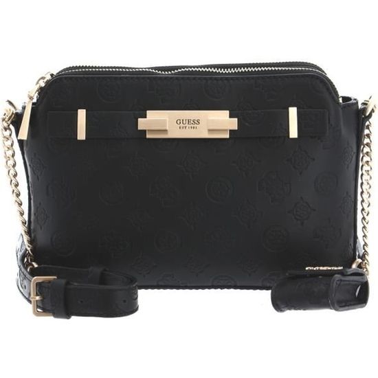 GUESS Bea Double Zip Crossbody Black [140459] sac à épaule
