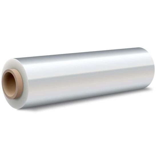 Film Extensible Manuel Film Élastique Transparent OFITURIA 50cm X 200m - Rouleau Manuel Pour Emballage Industriel Et Déménagement Film Palette