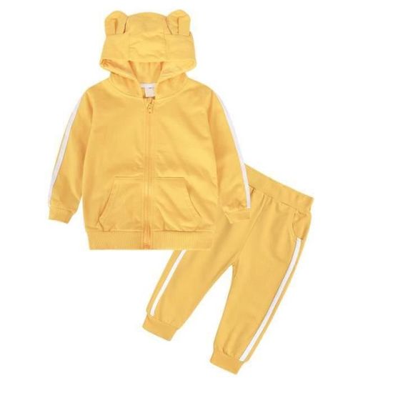 XIXIMAON Ensemble Bébé Garçon 2 Pièces Vêtement Hiver Chaud Pull Tricoté Sweat-Shirt Rayé à Manches Lounges Pantalon Couleur Contrasté à Taille Elastique (Bleu Contraste Des Couleurs, 3-6 Months