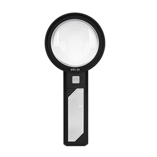 Loupe Carrée LED 10X – Support Pliable En Alliage De Zinc, 2 LED, Piles LR927 – Pour Réparation De Montres Et Bijoux