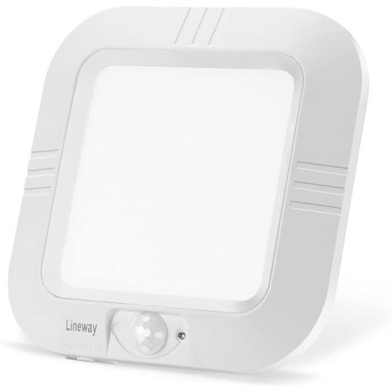 Plafonnier LED à Détecteur De Mouvement Sans Fil - Rechargeable USB 7000mAh - 3 Couleurs & 5 Intensités - Pour WC, Cave, Garage - 8