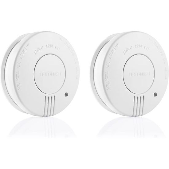 Lot De 2 Détecteurs De Fumée Optiques Smartwares - Autonomie 10 Ans - Avec Piles Incluses