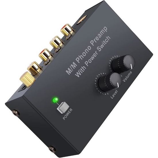 Préampli Phono PP500 - Double Gain, Alimentation 12V - Pour Platine