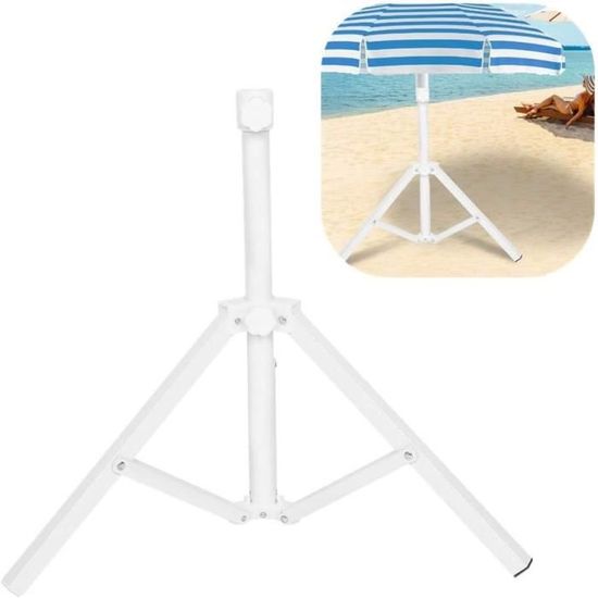 Anlising Support Parasol Amovible Avec Ancrage Sol | 4 Pieds Galvanisés Anti-Rouille | Réglable Pour Plage, Jardin, Pêche