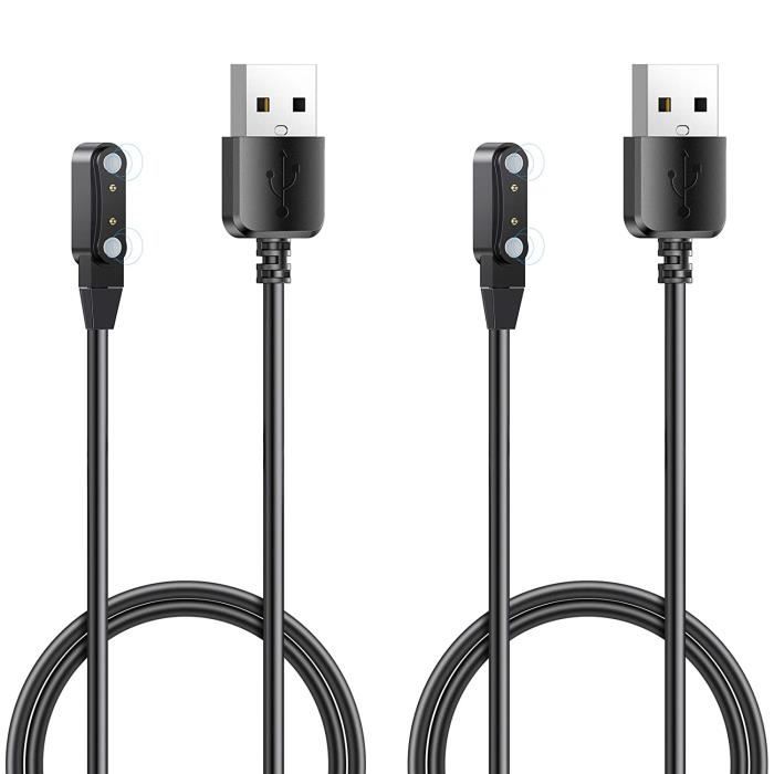 YACSEJAO 2 Pack USB Charging Cable 7.4V LiPo Battery Charger with SM-3P Connector for RC Vehicle Car Truck Boat