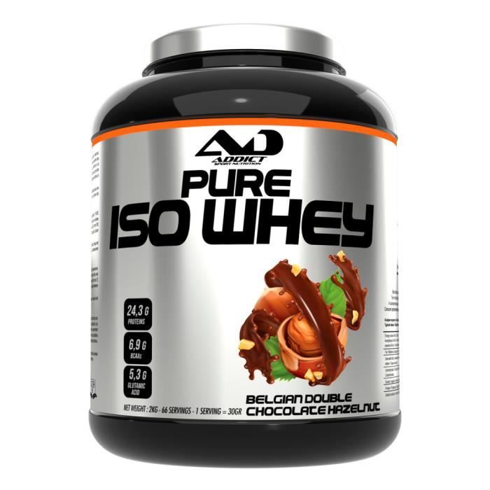 Whey isolate Pure Iso Whey - Belgian Double Chocolate Hazelnut 2000g