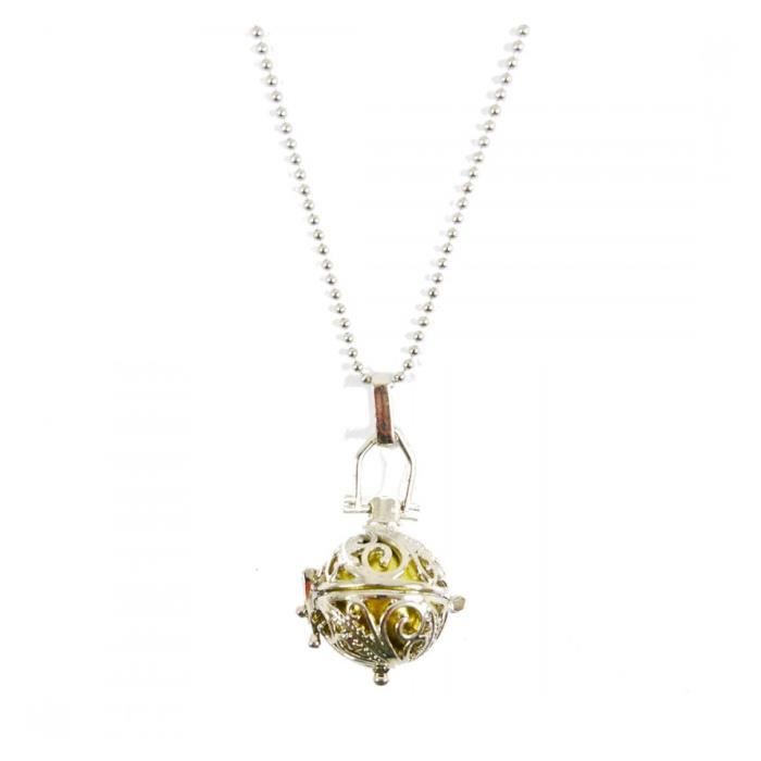 Bijou pour femme enceinte : collier et pendentif avec bola de grossesse Argenté