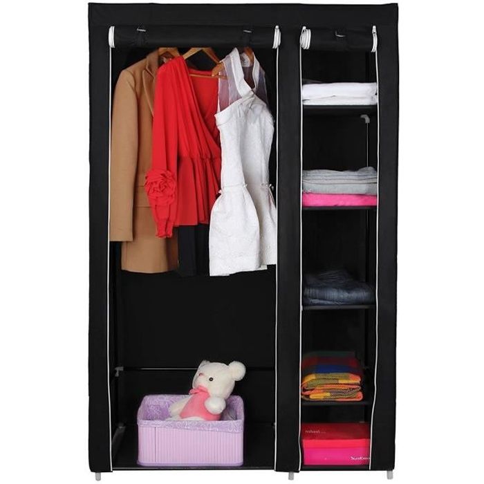 Armoire penderie meuble de rangement dressing 110*45*175 cm