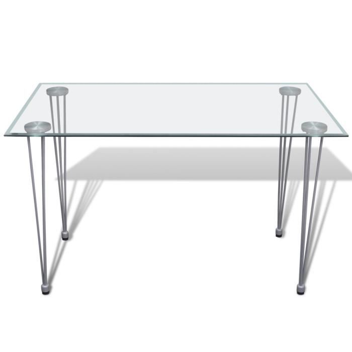 Magnifique Table transparente avec plateau en verre