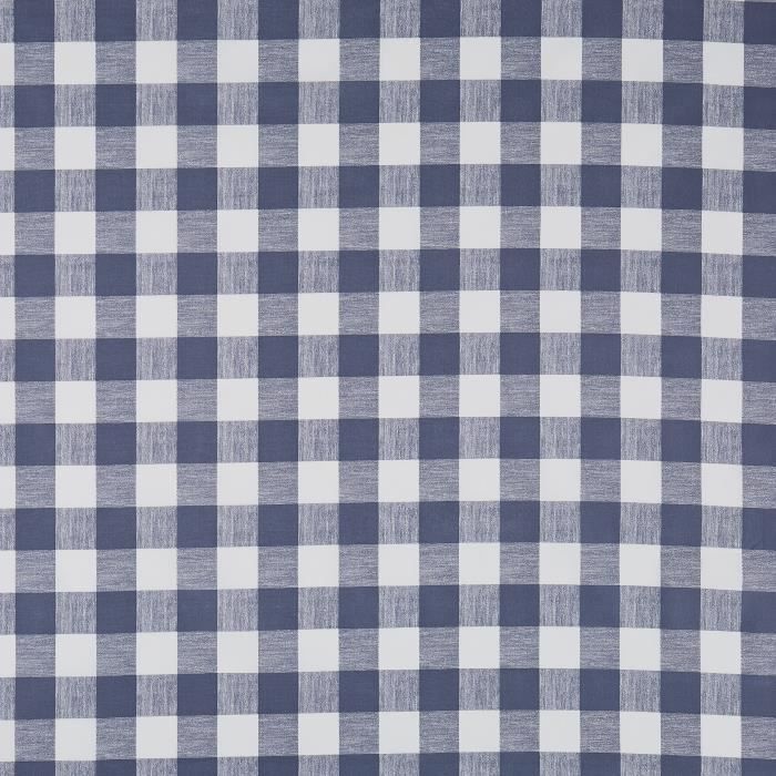 Vinylla Carreaux Vichy Bleu marine avec revêtement vinyle Coton Nappe en toile cirée facile à nettoyer, bleu, 140 x 180 cm