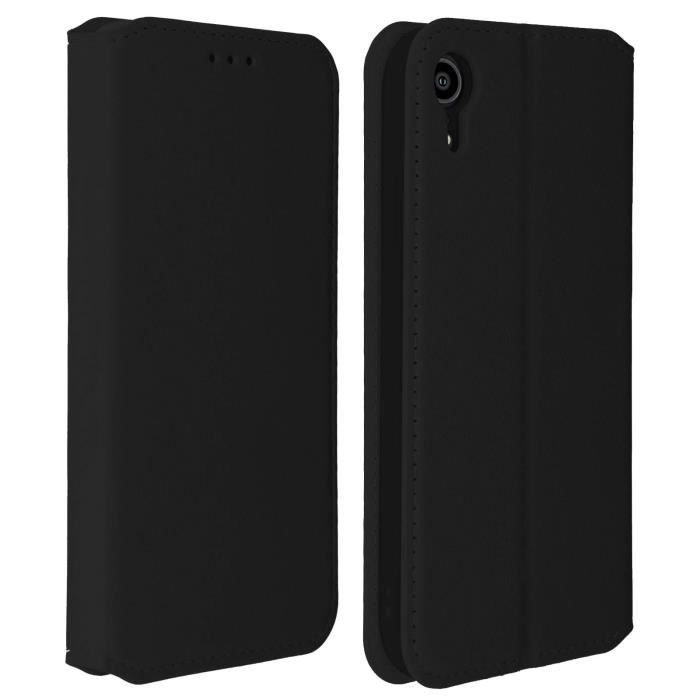 Housse iPhone XR Etui folio Porte-cartes Fonction support - noir