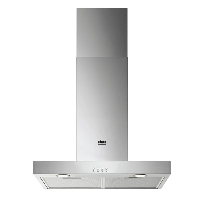 FAURE FHB62671XA - Hotte décorative murale - Evacuation ou recyclage - 600m3-h max - 51dB - 3 vitesses - L60cm - filtre charbon incl