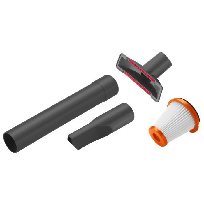 GARDENA Kit accessoires aspirateur à main EasyClean Li – Installation facile – Nettoyage toutes surf