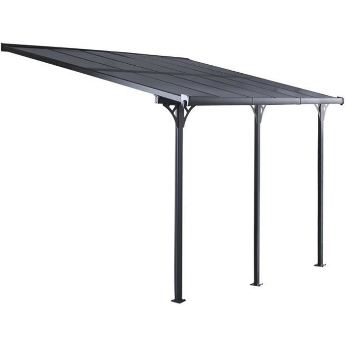 Pergola Gardiun Elliot - 18,8 m² 619x305x227/272 cm Aluminium et Polycarbonate