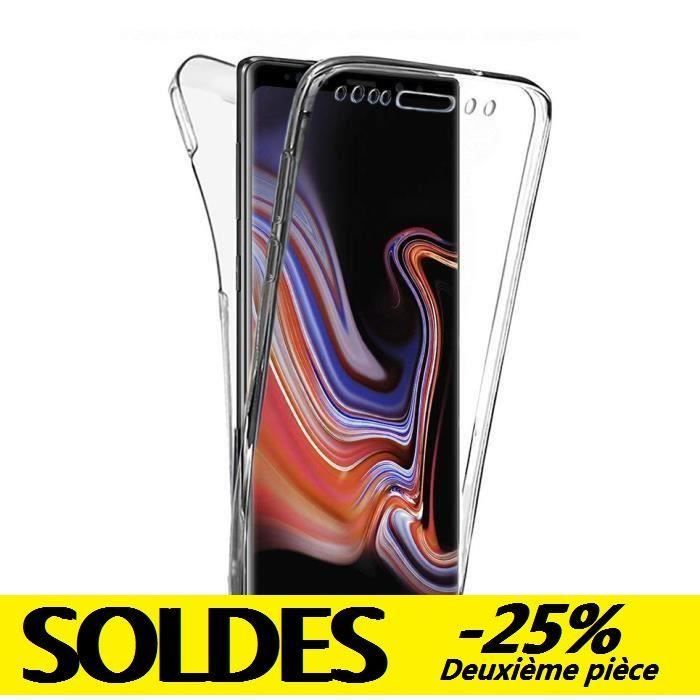 Coque 360 Degre Samsung Galaxy Note 9 Coque Silicone Gel Protection Integral Transparente, Antichoc pour Note 9