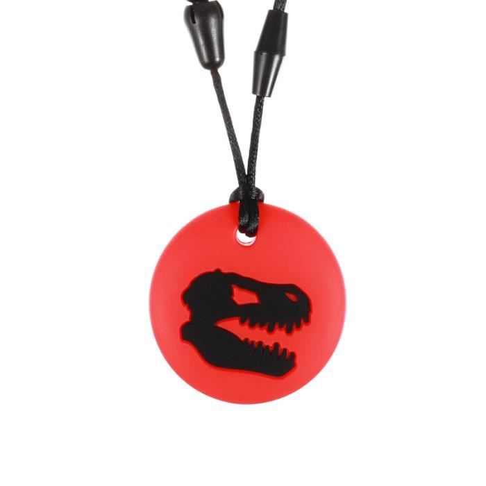 Dragon en forme de silicone collier à mâcher sensoriel enfants mordant bijoux jouet pour l'autisme CASQUE MOTO SCOOTER