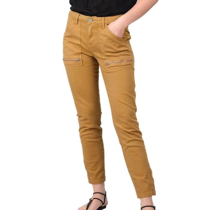DEELUXE Pantalon slim uni GISELE Camel
