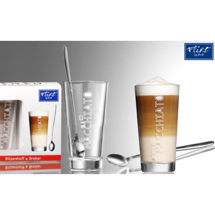 RITZENHOFF & BREKER Services généraux Flirt by R & B Verre ... latte-macchiato -Lena-, avec cuillŠre 197624