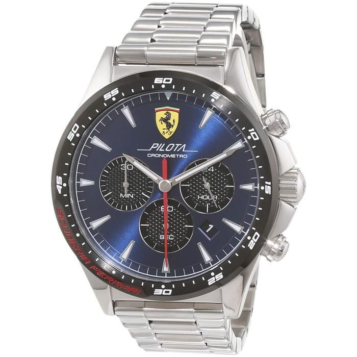Scuderia Ferrari Hommes Chronographe Quartz Montres bracelet avec bracelet en Acier Inoxydable - 830598
